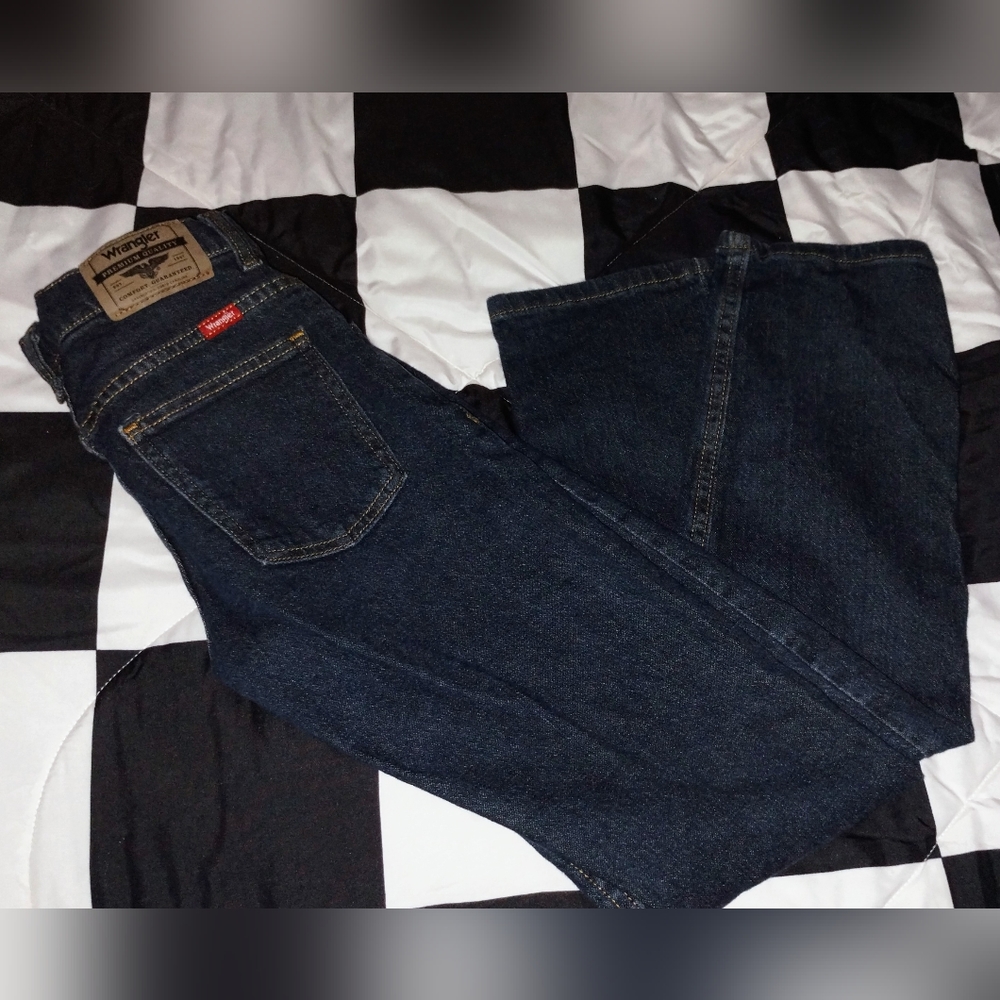Wrangler Boys Straight Leg Jeans Size 12 Slim EUC Like New